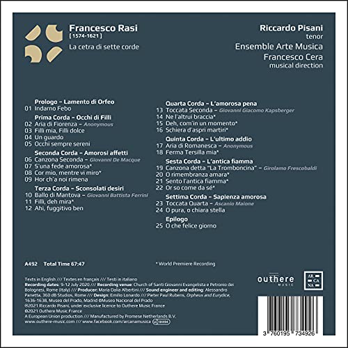 RICCARDO PISANI; ENS - RASI LA CETRA DI SETTE CORDE - CD image 2