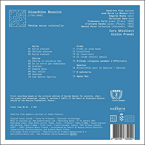 GIULIO PRANDI; SANDR - ROSSINI PETITE MESSE SOLENNEL - CD image 2