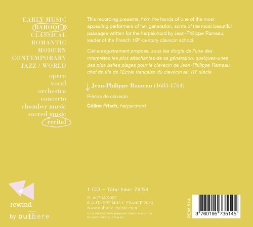 CELINE FRISCH - JEAN-PHILIPPE RAMEAU PIECES D - CD image 2