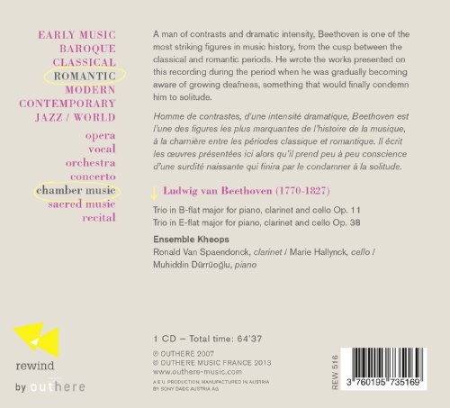 Ensemble Kheops - Ludwig Van Beethoven: Trios for Clarinet Cello & Piano image 2