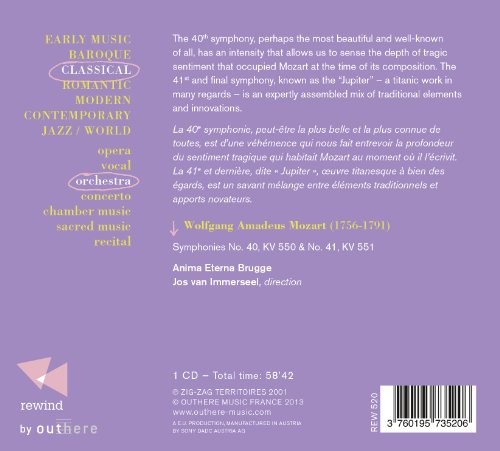 Wolfgang Amadeus Moz - : The Last Symphonies - CD image 2