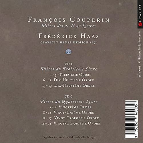 FREDERICK HAAS - COUPERIN PIECES DES 3E ET 4E - CD image 2