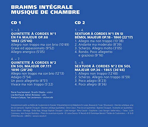 FOUCHENNERET / OKADA - BRAHMS VOL.2 QUATUORS POUR PI - CD image 2