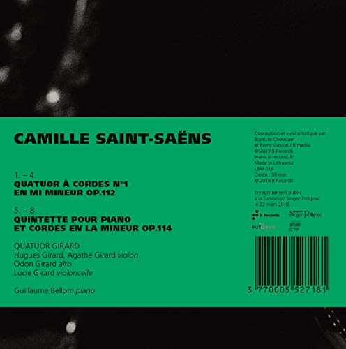 Camille Saint-Saens - Saint-Saëns: Quatuor a Cordes No. 1/... - CD image 2