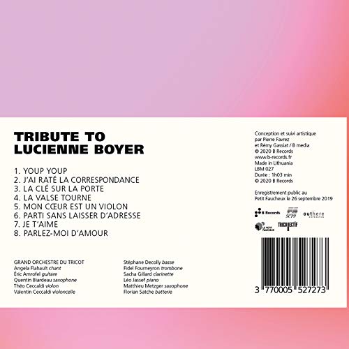 GRAND ORCHESTRE DU T - TRIBUTE TO LUCIENNE BOYER - CD image 2