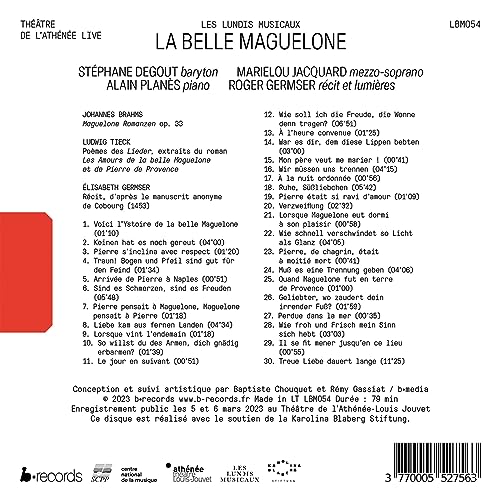 ALAIN PLANES; MARIEL - BRAHMS LA BELLE MAGUELONE (LI - CD image 2