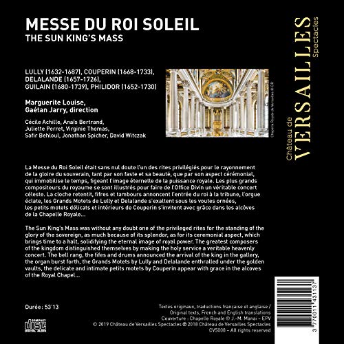 Jean-Baptiste Lully - Lully/Couperin/Delalande: Messe Du Roi Soleil - CD image 2