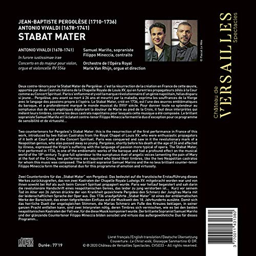 SAMUEL MARINO; FILIP - PERGOLESE & VIVALDI STABAT MA - CD image 2