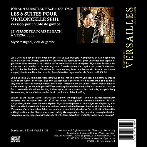 MYRIAM RIGNOL - BACH 6 SUITES - CD image 2