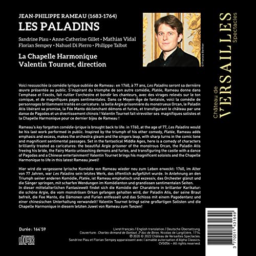 VALENTIN TOURNET; LA - RAMEAU LES PALADINS - CD image 2