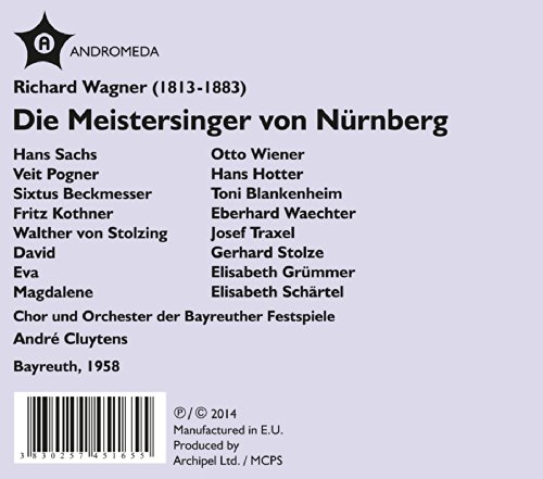 HANS HOTTER; CLUYTEN - DIE MEISTERSINGERS - CD image 2