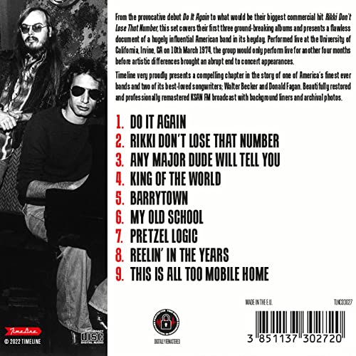 STEELY DAN - CALIFORNIA 1974 - CD image 2