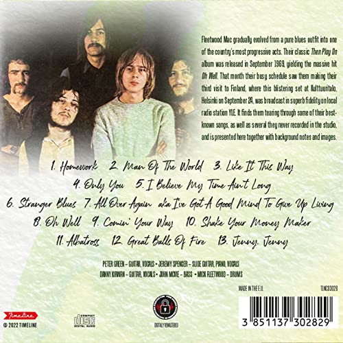 FLEETWOOD MAC - LIVE IN HELSINKI 1969 - CD image 2