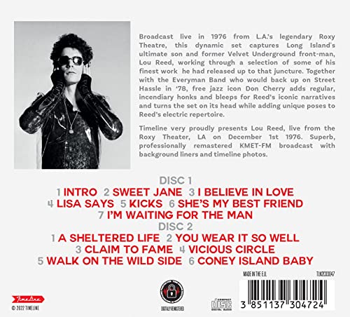 LOU REED - LIVE 76 (2CD) - DCD - DCD image 2