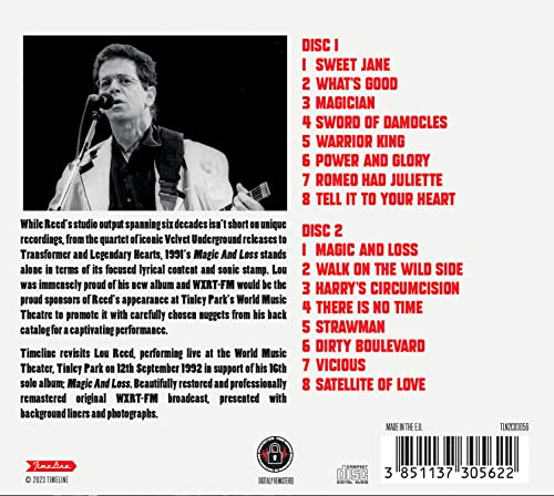 LOU REED - LIVE '92 (2CD) - DCD image 2