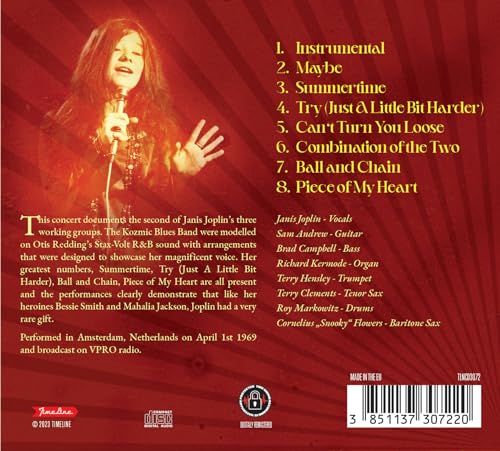 JANIS JOPLIN AND THE - AMSTERDAM 1969 - CD image 2