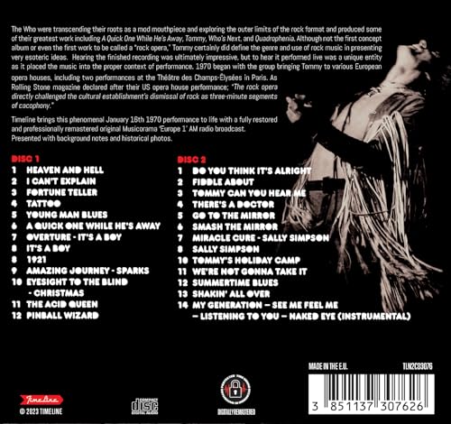 WHO - PARIS 1970 (2CD) - DCD image 2