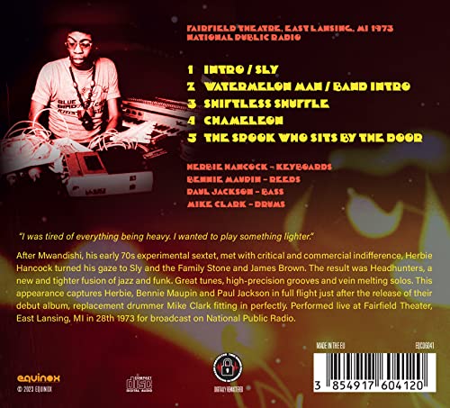 HERBIE HANCOCK AND T - LIVE 1973 - CD image 2