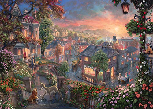 Disney - Lady and the Tramp by Thomas Kinkade 1000 Piece Schmidt Puzzl image 2