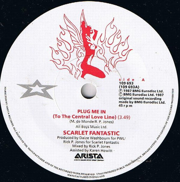 Scarlet Fantastic - Plug Me In - Used Vinyl Record 7" image 2