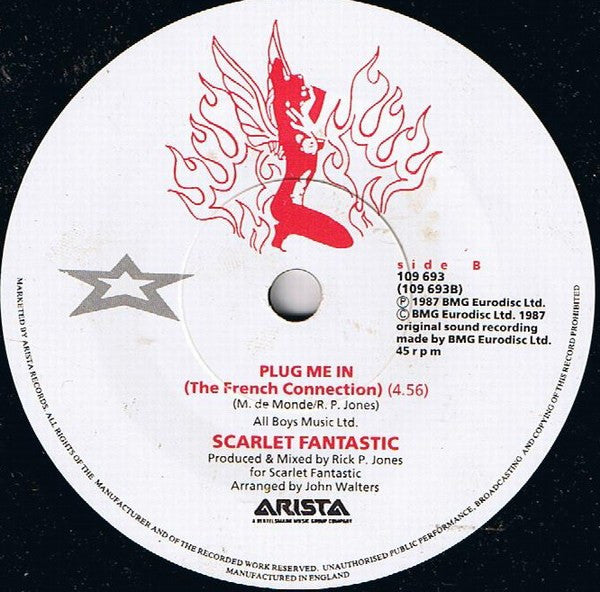 Scarlet Fantastic - Plug Me In - Used Vinyl Record 7" image 3