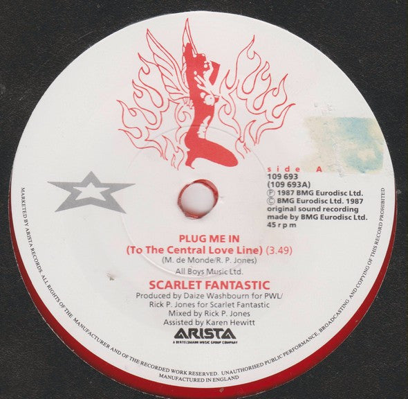 Scarlet Fantastic - Plug Me In - Used Vinyl Record 7" image 8
