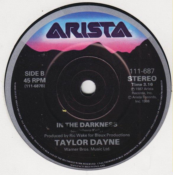 Taylor Dayne - Don't Rush Me - Used Vinyl Record 7" image 8