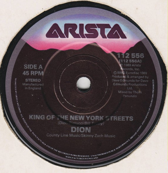 Dion - King Of The New York Streets - Used Vinyl Record 7" image 7