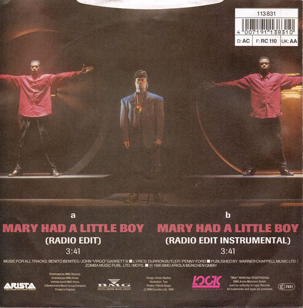 Snap! - Mary Had A Little Boy - Used Vinyl Record 7" image 2