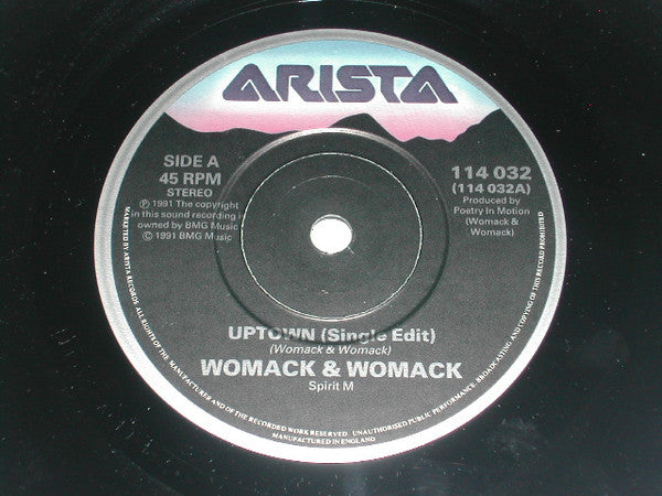 Womack & Womack - Uptown - Used Vinyl Record 7" image 7