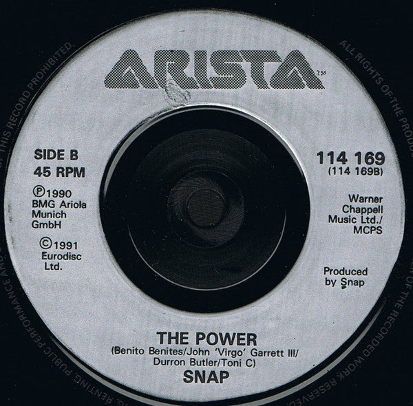 Snap! - Mega Mix - Used Vinyl Record 7" image 4