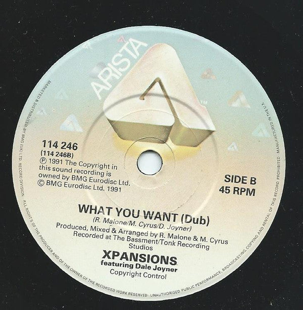 Xpansions - What You Want - Used Vinyl Record 7" image 4