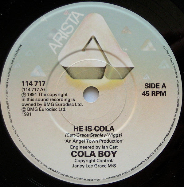 Cola Boy - He Is Cola - Used Vinyl Record 7" image 5