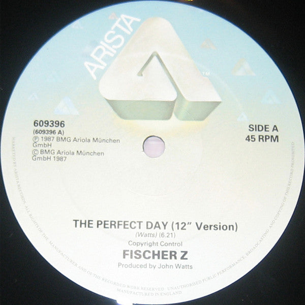 Fischer-Z - Perfect Day - Used Vinyl Record 12" image 3