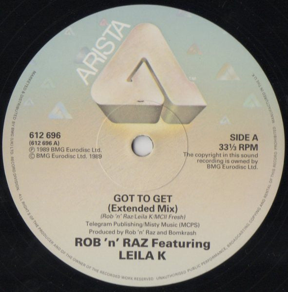 Rob 'N' Raz - Got To Get - Used Vinyl Record 12" image 3