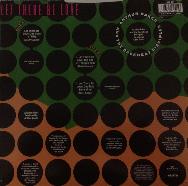 Arthur Baker And The - Let There Be Love - Used Vinyl Record 12" image 2