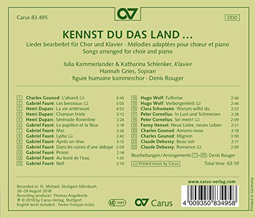 Claude Debussy - Kennst Du Das Land... (Lieder Bearbeitet Für Chor & Kl image 2