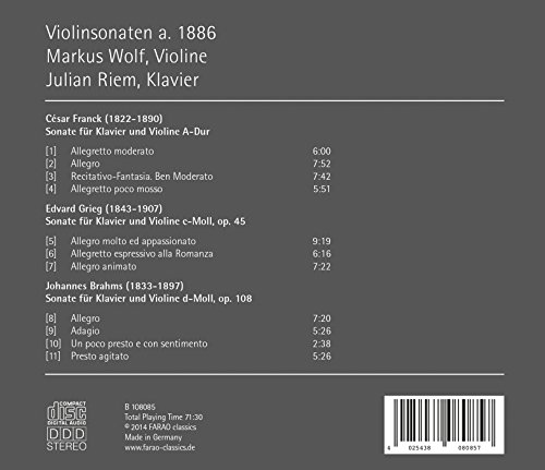 MARKUS WOLF:JULIAN R - VIOLINSONATEN - CD image 2