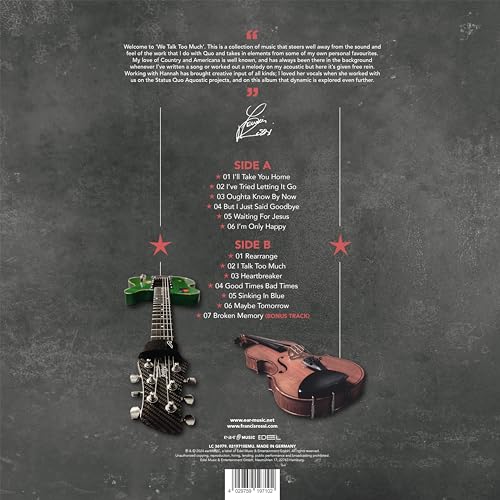 Francis Rossi & Hann - We Talk Too Much - Vinyl Record image 3