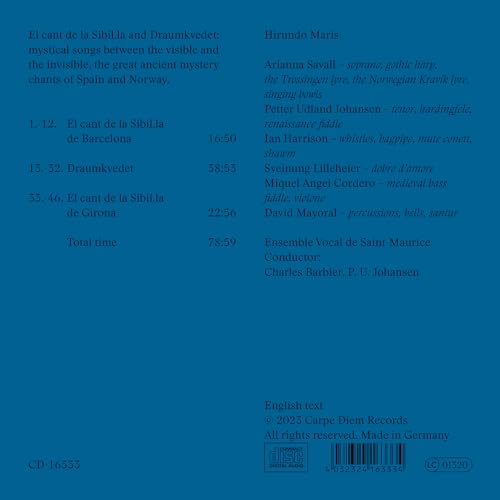 ARIANNA SAVALL; PETT - EL CANT DE LA SIBIL.LA & DRAUM - CD image 2
