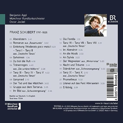 APPL/MUNCHNER RFO/JO - SCHUBERT - LIEDER WITH ORCH - CD image 2