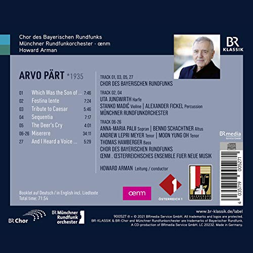 CHOR DE BRSO/ARMAN - PART:MISERERE - CD image 2