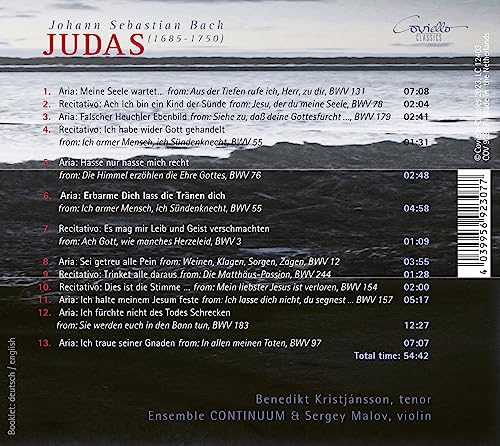 Benedikt Kristjansso - Judas - Arias and Recitatives by J.S. Bach - CD image 2