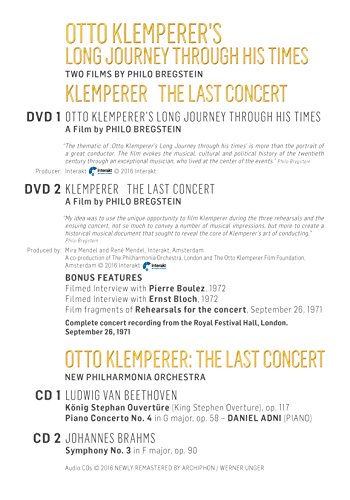 Otto Klemperer - 's Long Journey Through His Times - CD image 3
