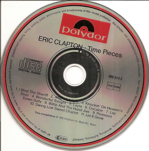 Eric Clapton - Time Pieces (The Best Of ) - CD image 1