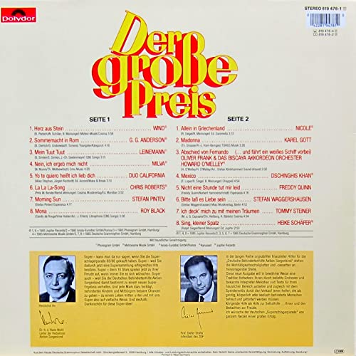 Various - Der Große Preis • Wim Thoelke Prasentiert Die Deutsche S image 2