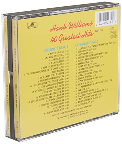 Hank Williams - 40 Greatest Hits - CD image 3