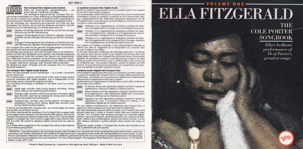 Ella Fitzgerald - Cole Porter Songbook Volume One - Used CD image 7