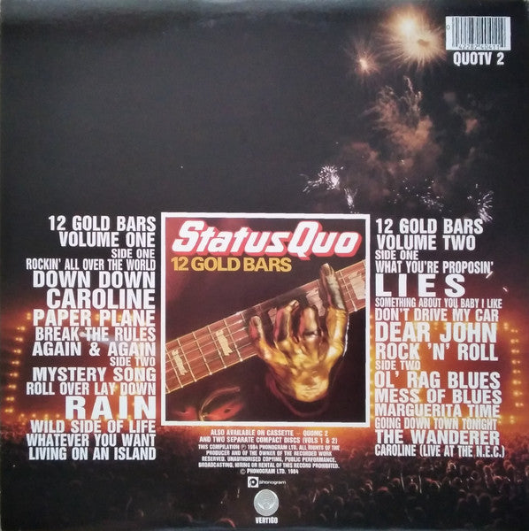 Status Quo - 12 Gold Bars Volume I+I - Used Vinyl Record image 4