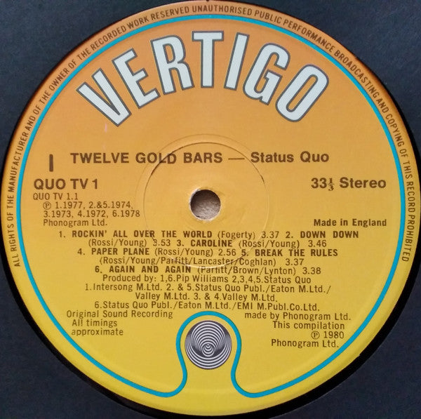 Status Quo - 12 Gold Bars Volume I+I - Used Vinyl Record image 5